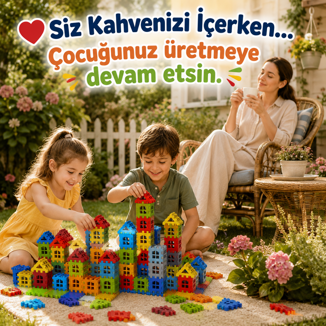 Görsel Beceri Geliştiren 3D Yapı Blokları-Puzzle